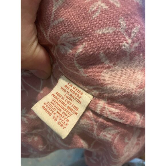 April Cornell Pink Floral 1/2 Sleeve Vintage Midi Sun Dress, size XL - Picture 4 of 6